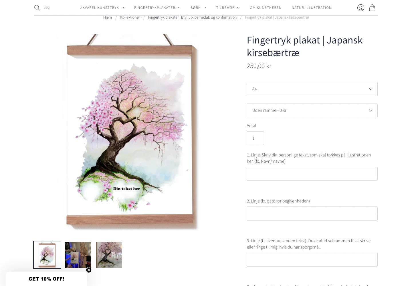 Et personligt præg på værket — skærmbillede af www.illumia.dk