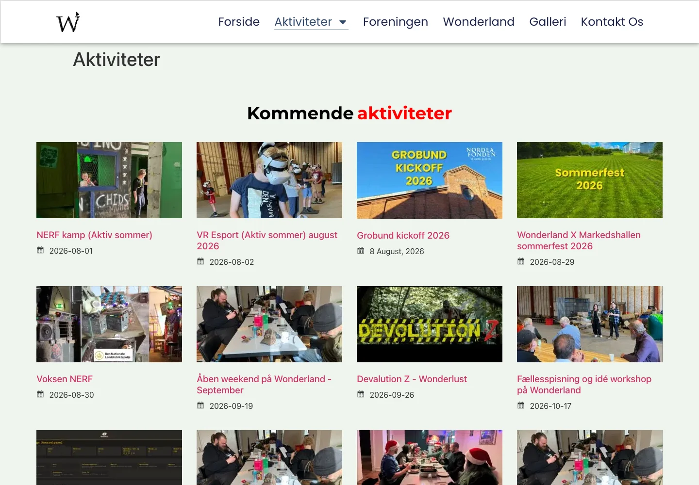 Find den næste oplevelse — skærmbillede af wonderstudios.dk